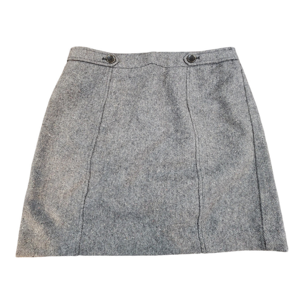 Ann Taylor Loft wool blend skirt womens sz 12 mini business career wear  gray